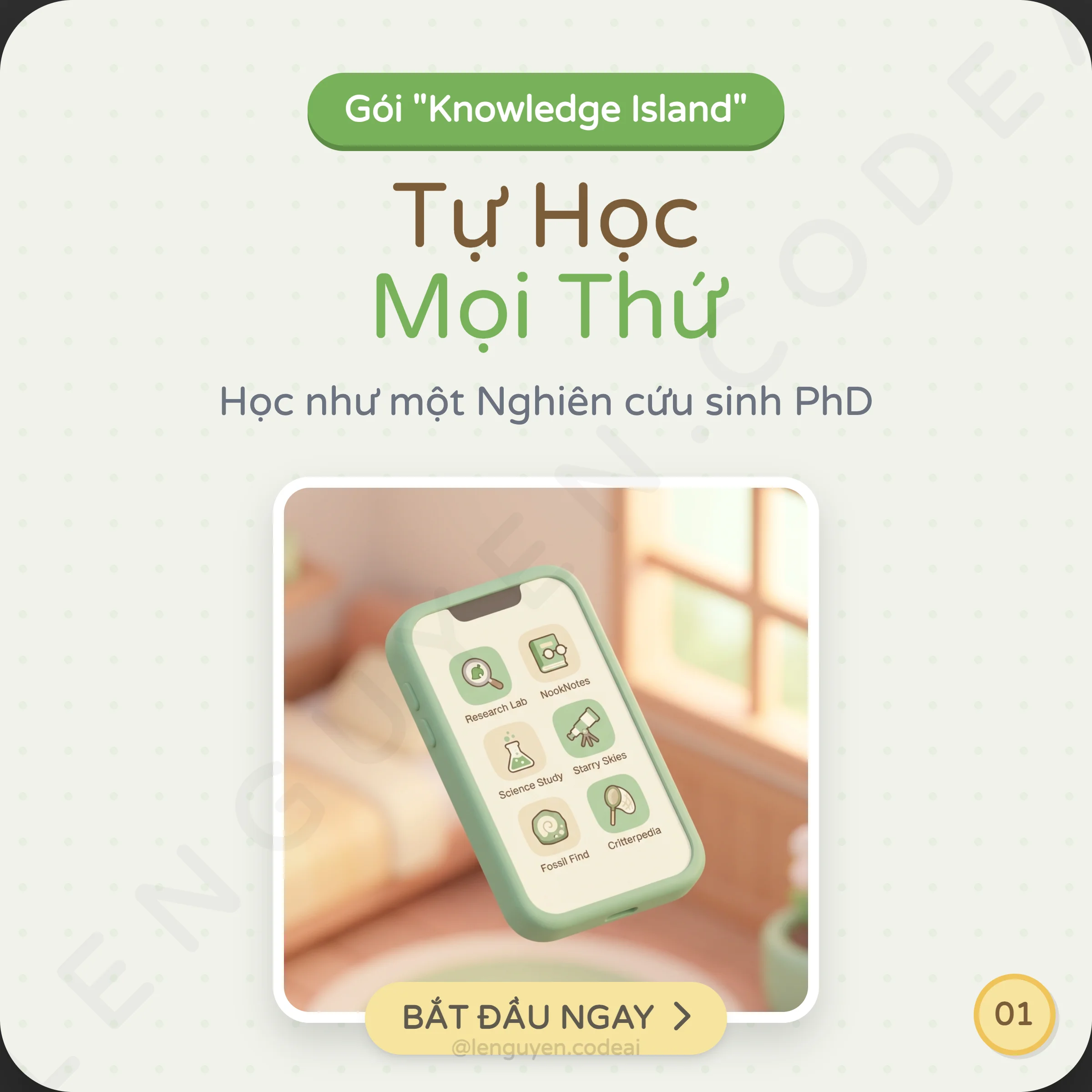 Học như một nghiên cứu sinh PhD